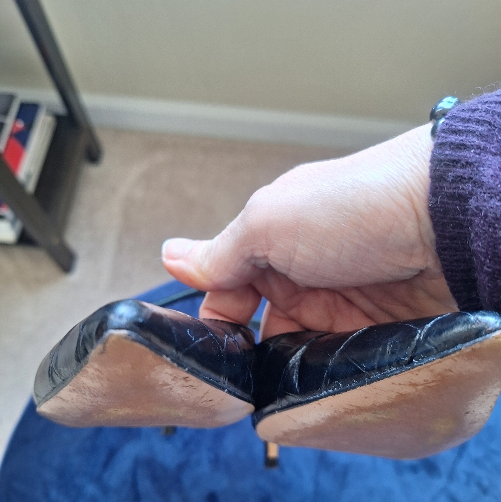 Zara Elegant Black Slingback Heels - Preloved - Picture 4 of 5